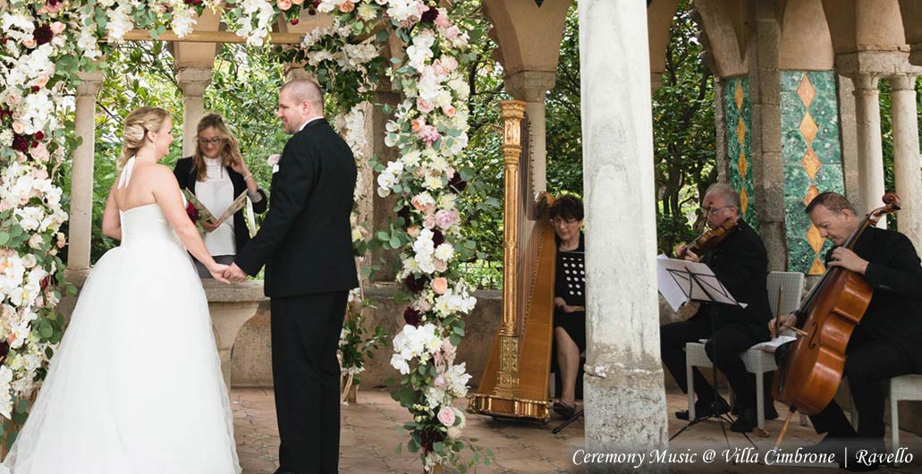 Wedding ceremony music in Cimbrone Ravello